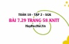 Bài 7.29 trang 58 Toán 10 tập 2 Kết nối tri thức